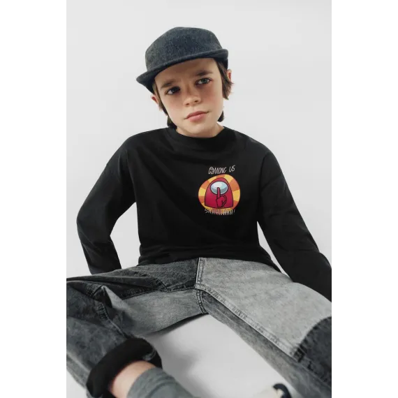 Футболка ZARA, Цвет: Черный, Размер: 8 лет