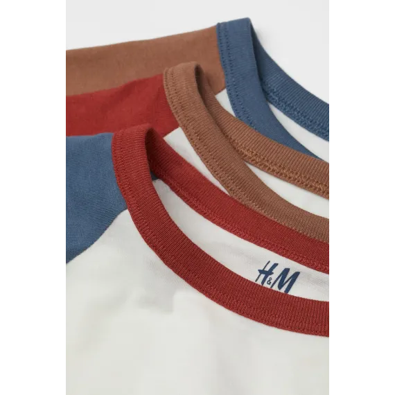 Футболки 3 шт H&M, Цвет: Белый, Размер: 4-6 лет, изображение 2