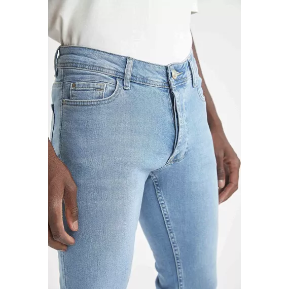 Джинсы Slim Fit DeFacto, Цвет: Голубой, Размер: 29/30, изображение 4