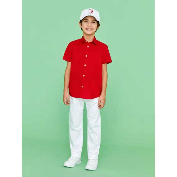 Рубашка LC Waikiki, Цвет: Красный, Размер: 5-6 лет, изображение 3