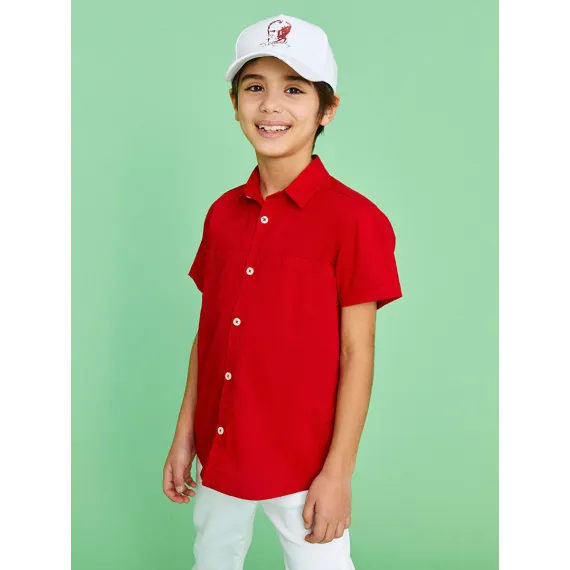 Рубашка LC Waikiki, Цвет: Красный, Размер: 5-6 лет, изображение 4