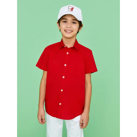 Рубашка LC Waikiki, Цвет: Красный, Размер: 5-6 лет, изображение 2