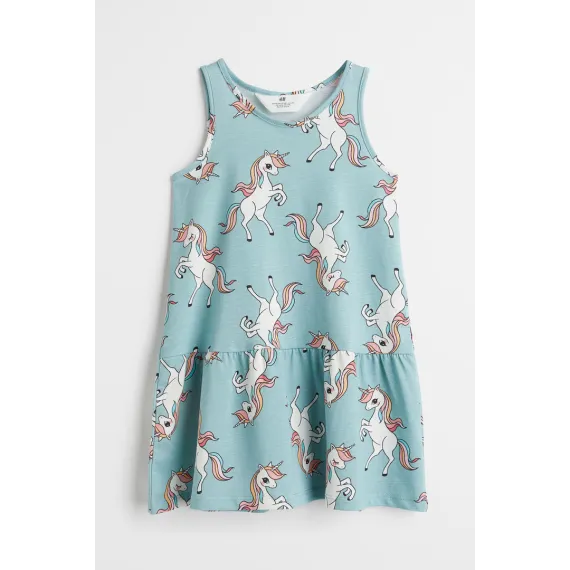 Платье H&M, Цвет: Бирюзовый, Размер: 6-8 лет, изображение 2