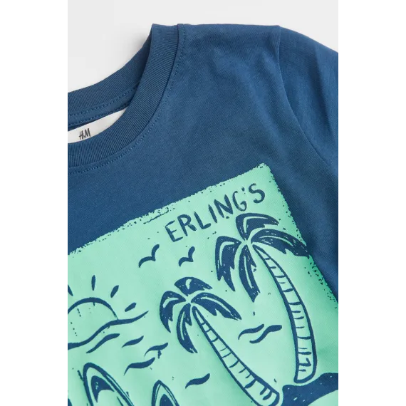 Футболка H&M, Цвет: Темно-синий, Размер: 8-10 лет, изображение 3