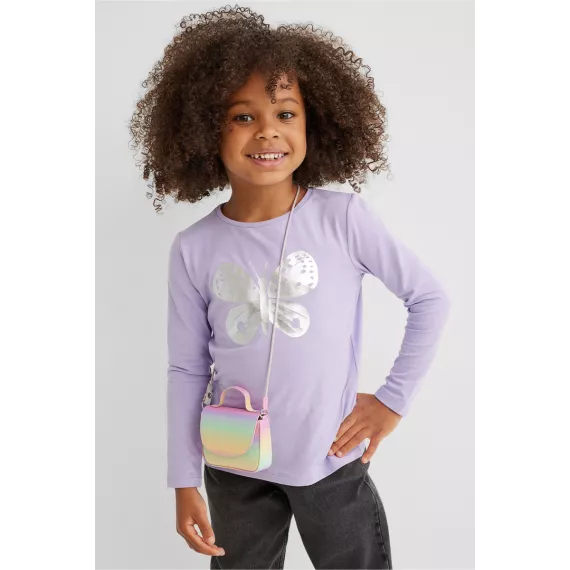 Футболка H&M, Цвет: Сиреневый, Размер: 6-8 лет