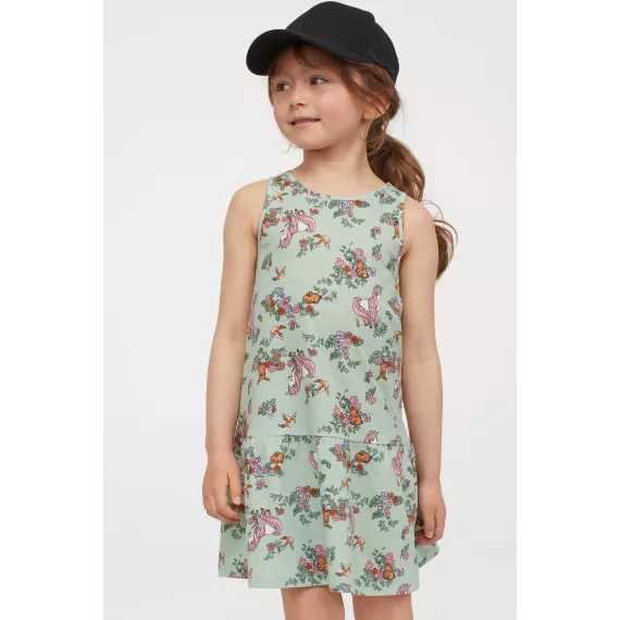 ⠀Платье H&M, Цвет: Зеленый, Размер: 6-8 лет