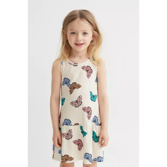 Платье H&M, Цвет: Бежевый, Размер: 6-8 лет