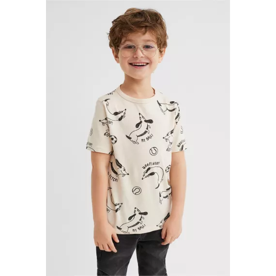 Футболка H&M, Цвет: Бежевый, Размер: 8-10 лет