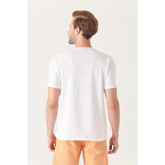 Erkekler üçin futbolka AVVA, Reňk: Ak, Ölçeg: 2XL, 4 image