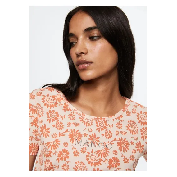 Футболка Mango, Цвет: Розовый, Размер: M, изображение 5