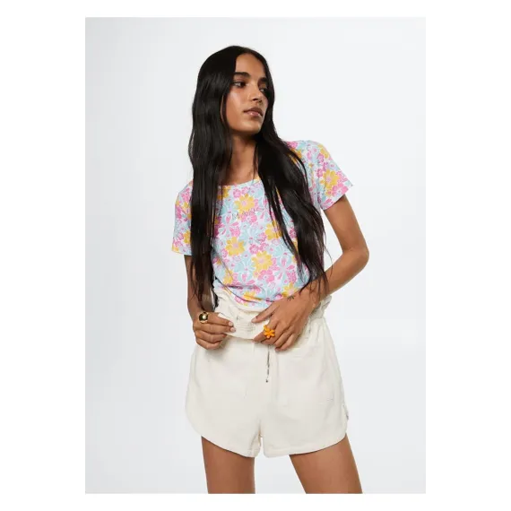 Футболка Mango, Цвет: Бирюзовый, Размер: XL
