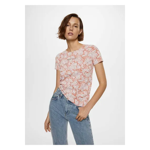 Футболка Mango, Цвет: Красный, Размер: M
