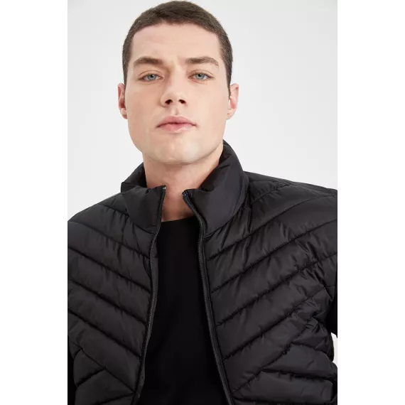 Erkek bomber kurtkasy DeFacto, Reňk: Gara, Ölçeg: 2XL, 4 image