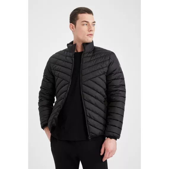 Erkek bomber kurtkasy DeFacto, Reňk: Gara, Ölçeg: 2XL, 3 image