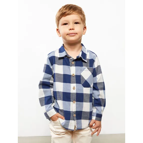 Рубашка LC Waikiki, Цвет: Темно-синий, Размер: 4-5 лет, изображение 3