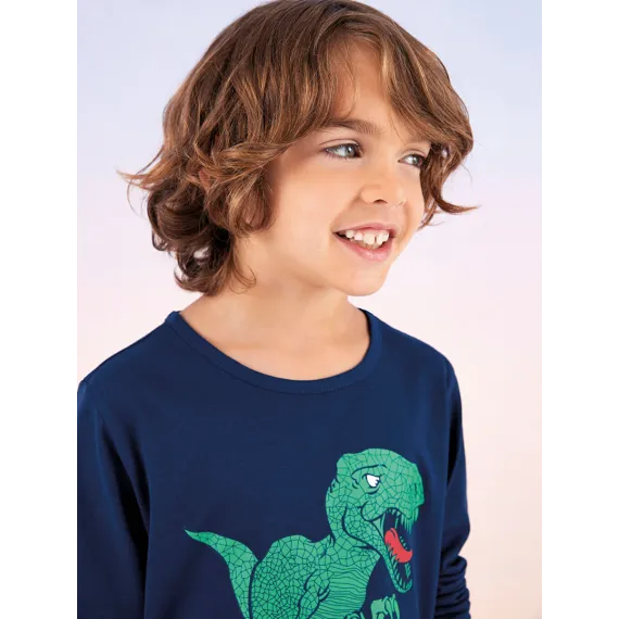 Пижамный комплект LC Waikiki, Цвет: Синий, Размер: 7-8 лет, изображение 2
