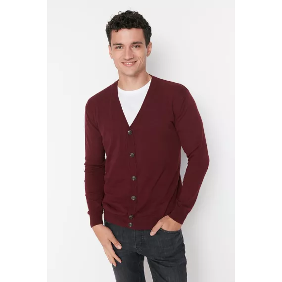 Кардиган TRENDYOL MAN, Цвет: Бордовый, Размер: XL