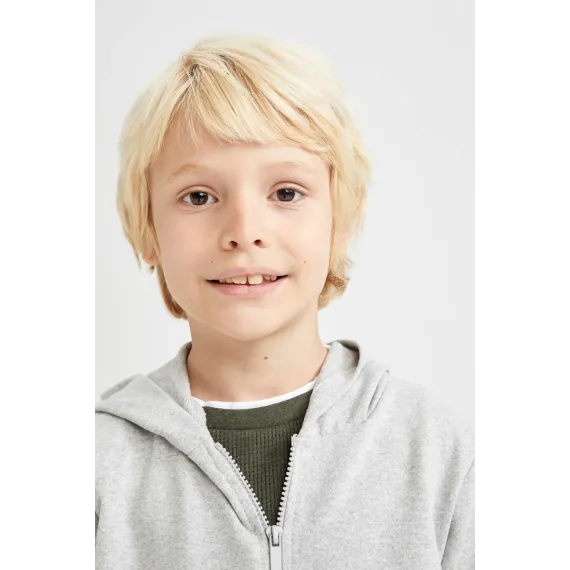 Свитшот DeFacto, Цвет: Серый, Размер: 9-10 лет, изображение 4
