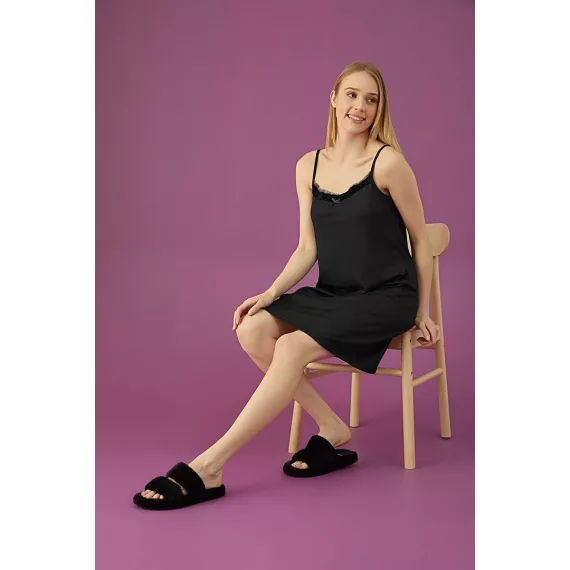 Zenan üçin gijeki köýnek Eliz Homewear, Reňk: Gara, Ölçeg: L
