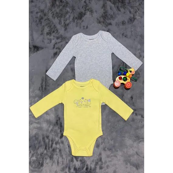 Боди 2 шт. PİEROSBABY, Цвет: Разноцветный, Размер: 3-6 мес.