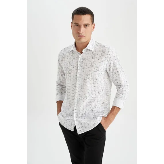 Erkek köýnek DeFacto, Reňk: Ak, Ölçeg: 2XL, 4 image