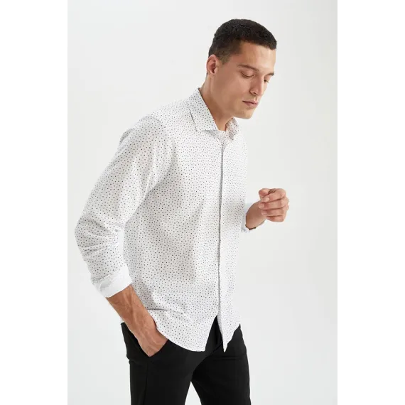 Erkek köýnek DeFacto, Reňk: Ak, Ölçeg: 2XL, 5 image