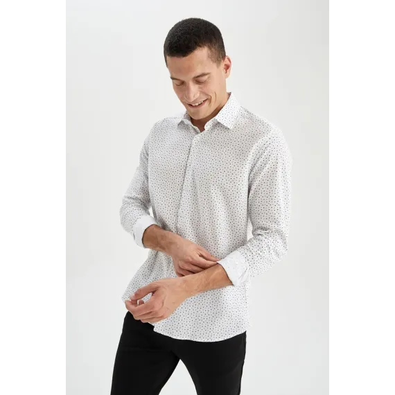 Erkek köýnek DeFacto, Reňk: Ak, Ölçeg: 3XL, 6 image