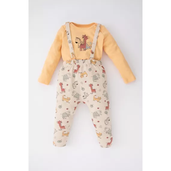 Kiçi oglanlar üçin komplekt DeFacto, Reňk: Mämişi, Ölçeg: 3-6 мес.