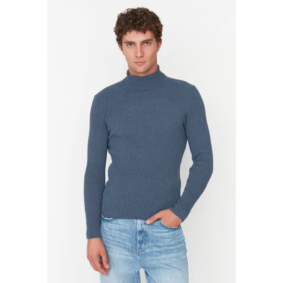 Erkekler üçin žempir TRENDYOL MAN, Reňk: Indigo, Ölçeg: 2XL, 2 image