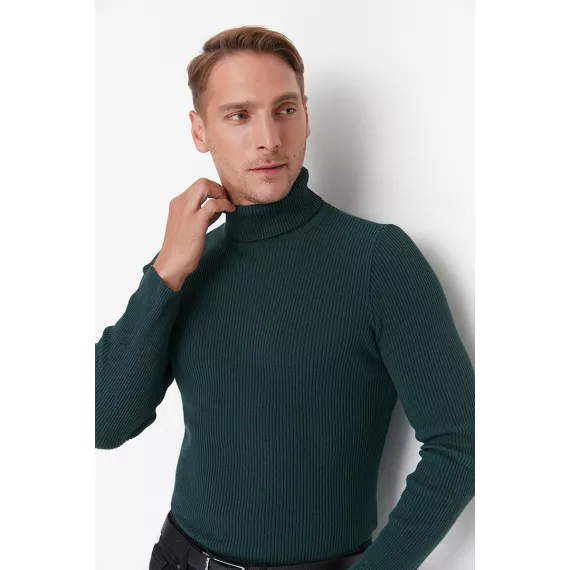 Свитер TRENDYOL MAN, Цвет: Изумрудный, Размер: 2XL, изображение 3