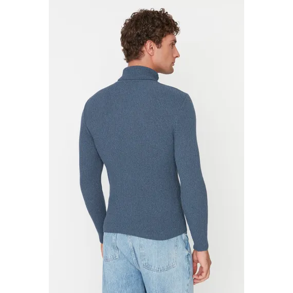 Erkekler üçin žempir TRENDYOL MAN, Reňk: Indigo, Ölçeg: 2XL, 5 image