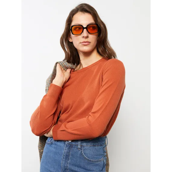 Свитер LC Waikiki, Цвет: Оранжевый, Размер: 3XL, изображение 4