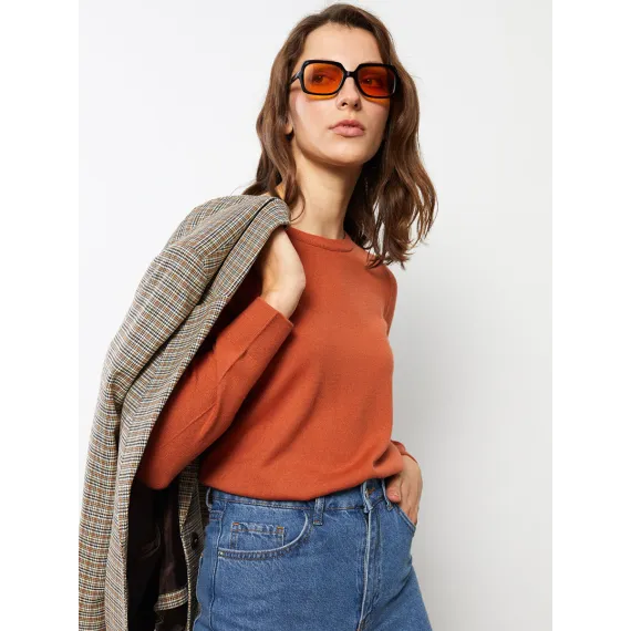 Свитер LC Waikiki, Цвет: Оранжевый, Размер: 3XL, изображение 3