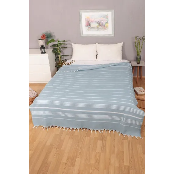 Zenan üçin ýorgan-örtgi Softest, Reňk: Açyk gök, Ölçeg: 200х240