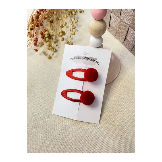 Заколки 2 шт. Derinkids, Цвет: Красный, Размер: STD, изображение 3