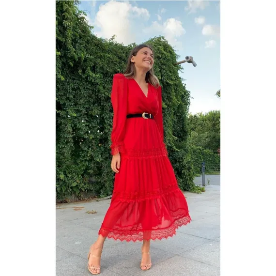 Zenanlaryň köýnegi Sems Fashion, Reňk: Gyzyl, Ölçeg: M, 2 image