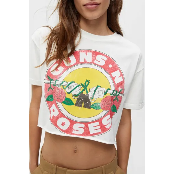 Zenan futbolka Pull & Bear, Reňk: Ak, Ölçeg: XS, 3 image