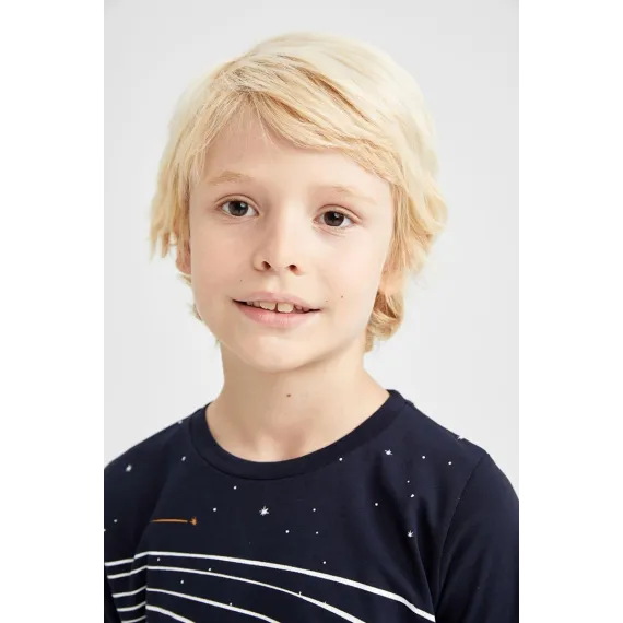 Футболка DeFacto, Цвет: Темно-синий, Размер: 4-5 лет, изображение 4