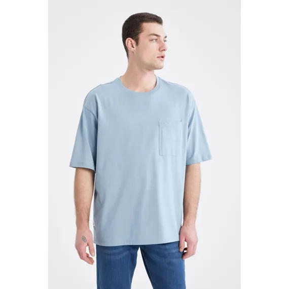 Футболка DeFacto, Цвет: Голубой, Размер: 2XL