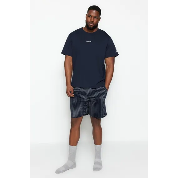 Пижамный комплект TRENDYOL MAN, Цвет: Темно-синий, Размер: 3XL