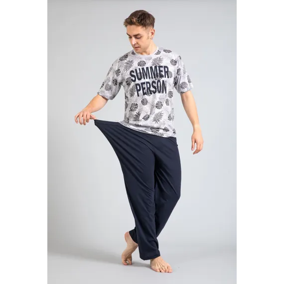 Erkek pižama komplekti TAMPAP, Reňk: Çal, Ölçeg: L, 3 image