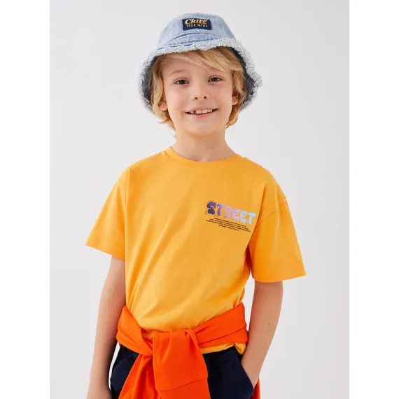 Футболка LC Waikiki, Цвет: Оранжевый, Размер: 5-6 лет, изображение 2