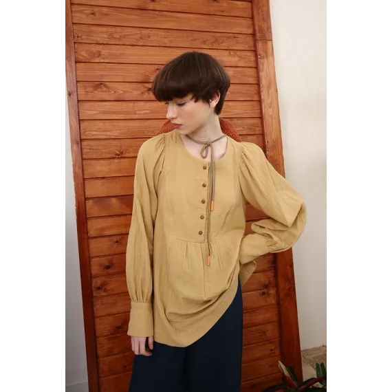 Блузка Allday, Цвет: Желтый, Размер: XL, изображение 5