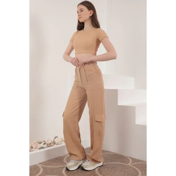 Брюки Kaktus Moda, Цвет: Бежевый, Размер: S
