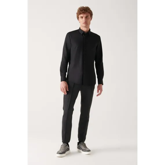 Erkek köýnegi AVVA, Reňk: Gara, Ölçeg: 2XL, 5 image