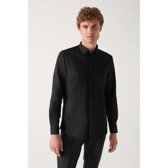 Erkek köýnegi AVVA, Reňk: Gara, Ölçeg: 2XL
