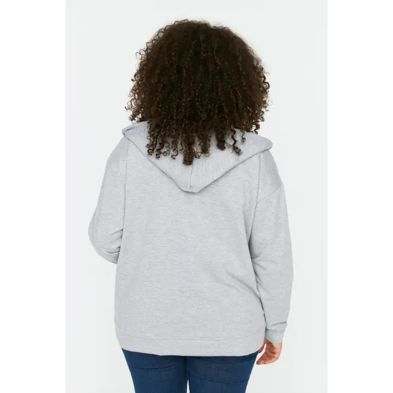 Кардиган Trendyol Curve, Цвет: Серый, Размер: 4XL, изображение 4