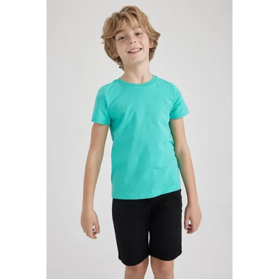 Футболка DeFacto, Цвет: Бирюзовый, Размер: 8-9 лет, изображение 3