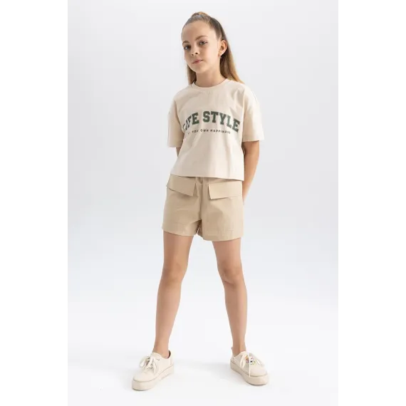 Футболка DeFacto, Цвет: Бежевый, Размер: 9-10 лет, изображение 2