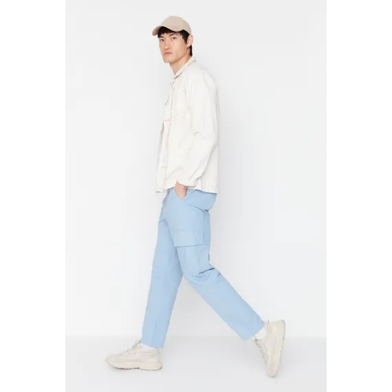 Брюки TRENDYOL MAN, Цвет: Голубой, Размер: XL